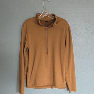 Men's Casual Brown Zip-Up Sweater